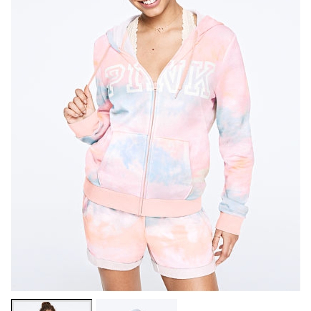 PINK Victoria's Secret Pastel Zip-Up Hoodie
